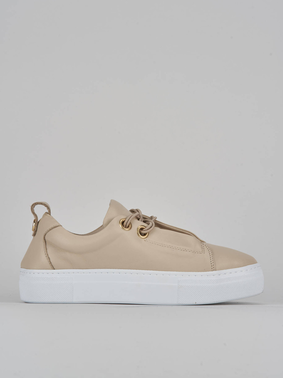 Zapatillas deportivas beis cuero