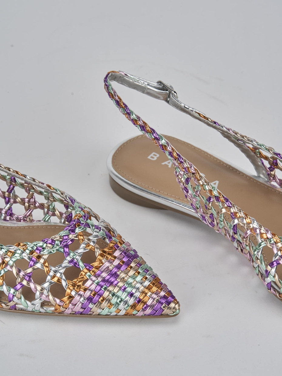 Bailarinas tacón 1 cm multicolor cuero