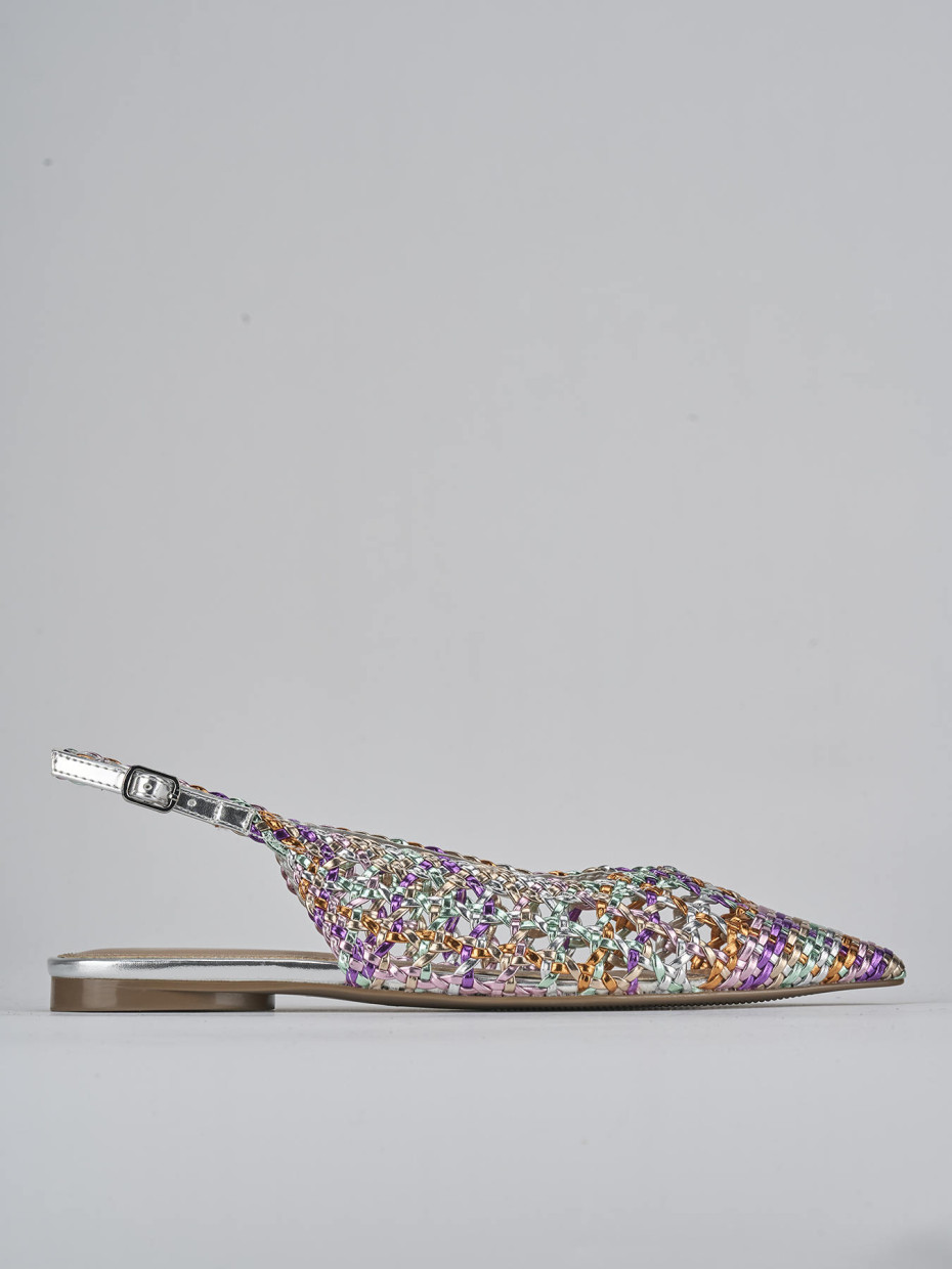 Bailarinas tacón 1 cm multicolor cuero