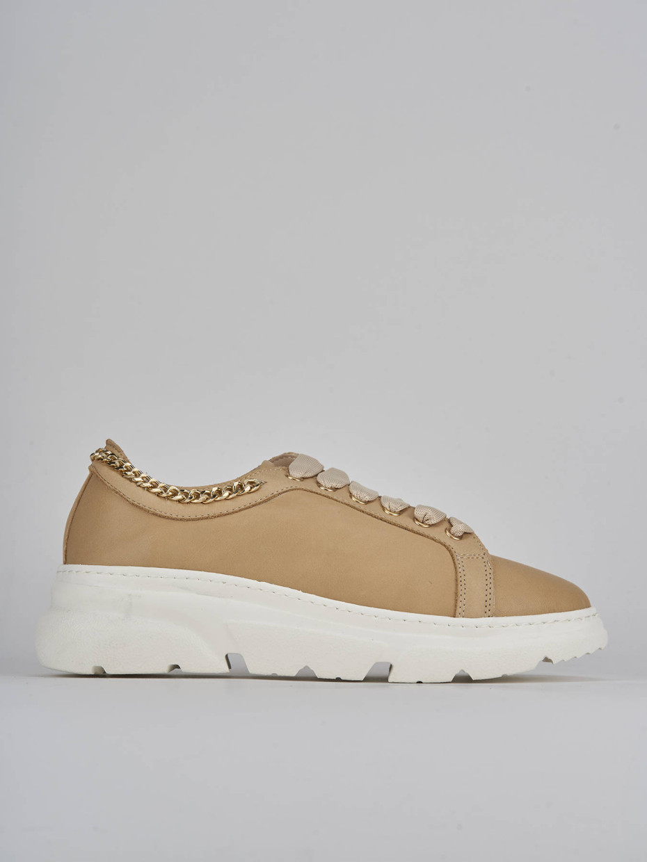 Zapatillas deportivas beis cuero
