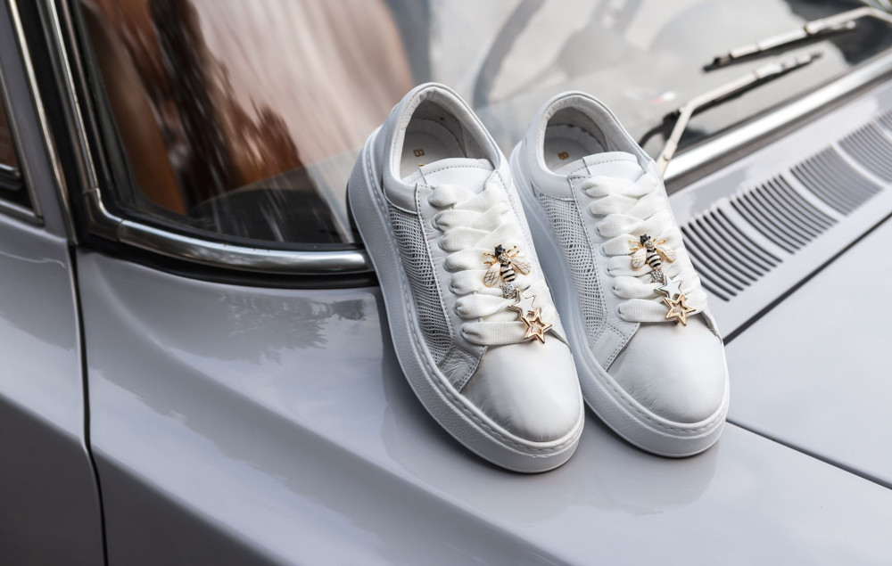 Zapatillas deportivas blanco cuero