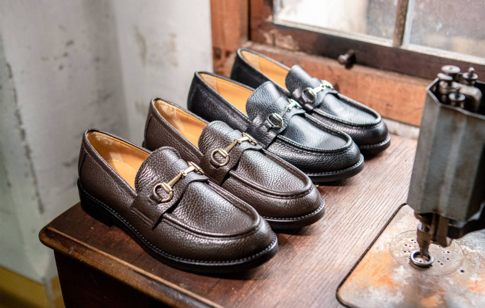 Mocasines tacón 2 cm negro cuero