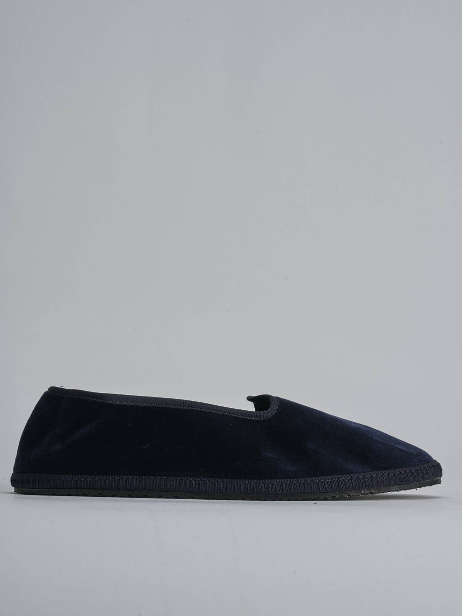 Mocasines azul terciopelo