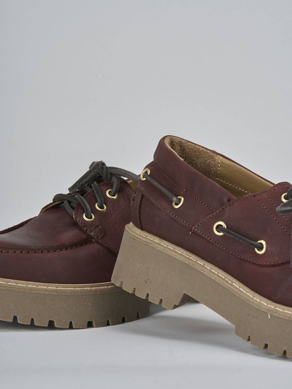 Stringate tacco 3cm pelle bordo'