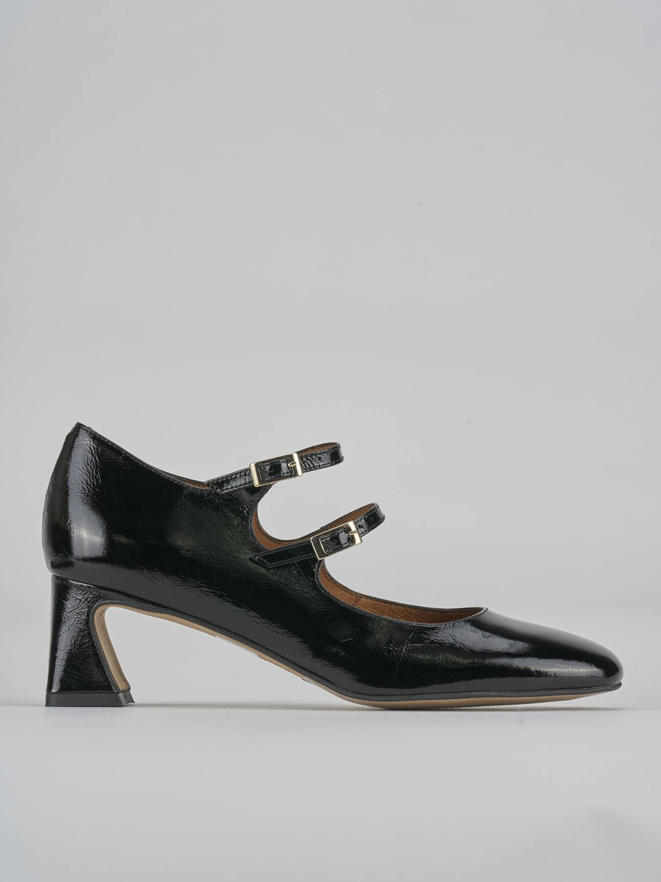 Zapatos de salón tacón 5 cm negro charol