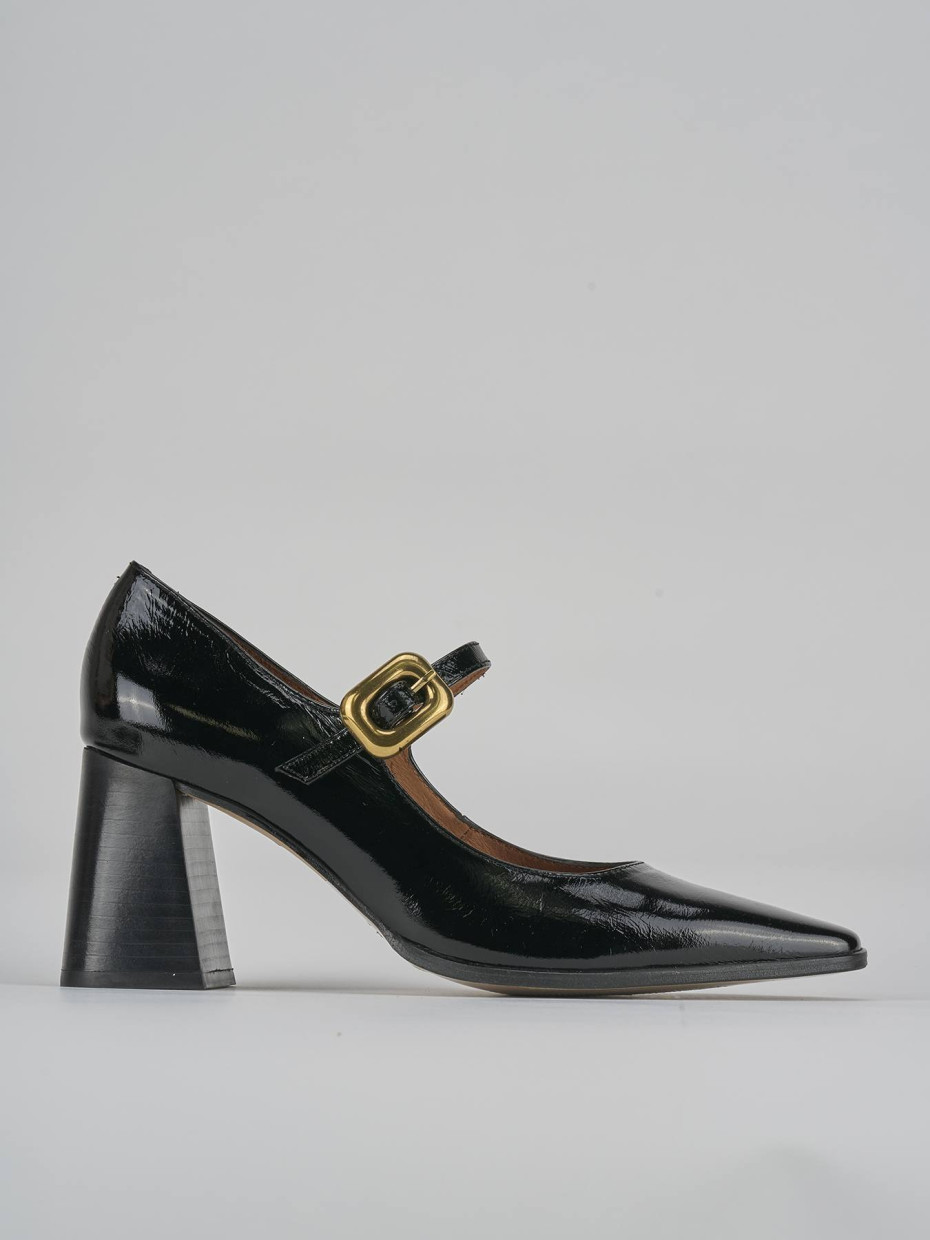 Zapatos de salón tacón 7 cm negro charol