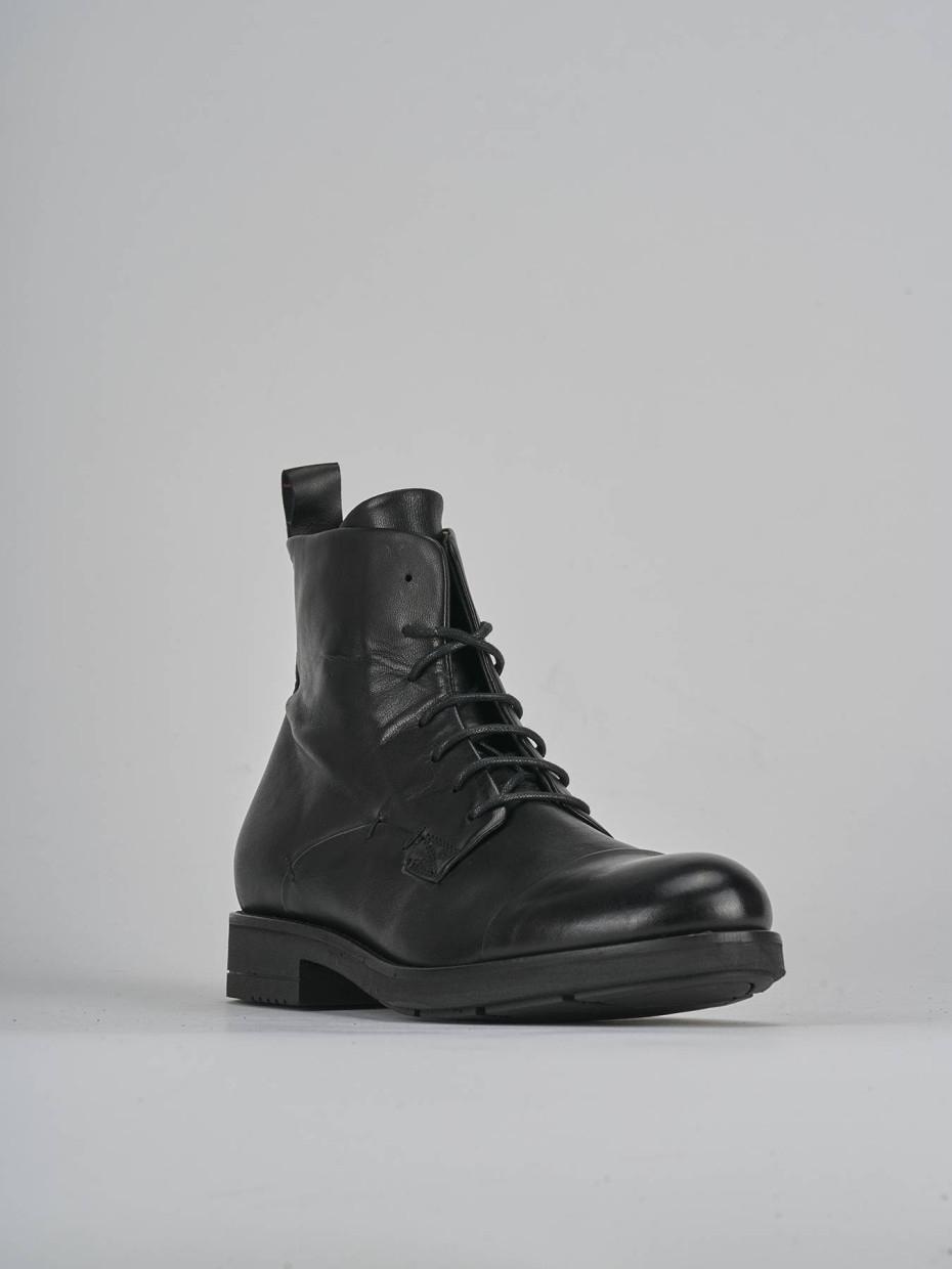 Botas militares negro cuero