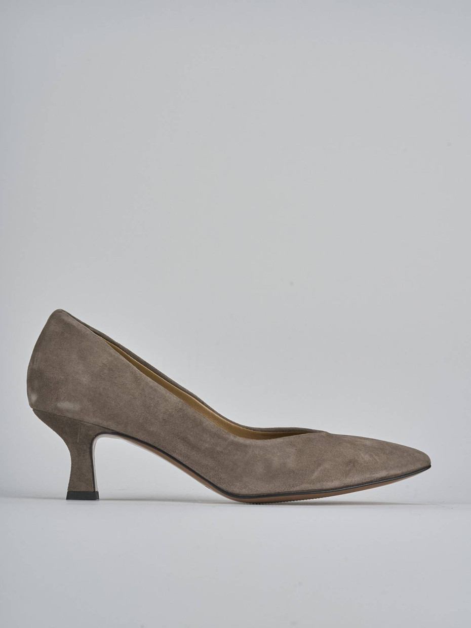 Décolleté tacco 5cm camoscio beige