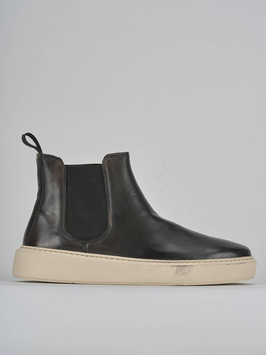 Botines marrón oscuro cuero