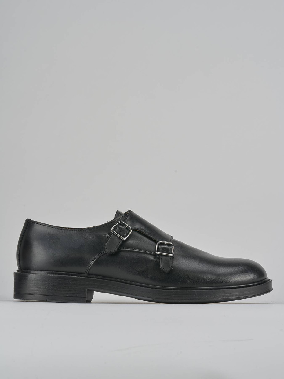 Zapatos de cordones negro cuero