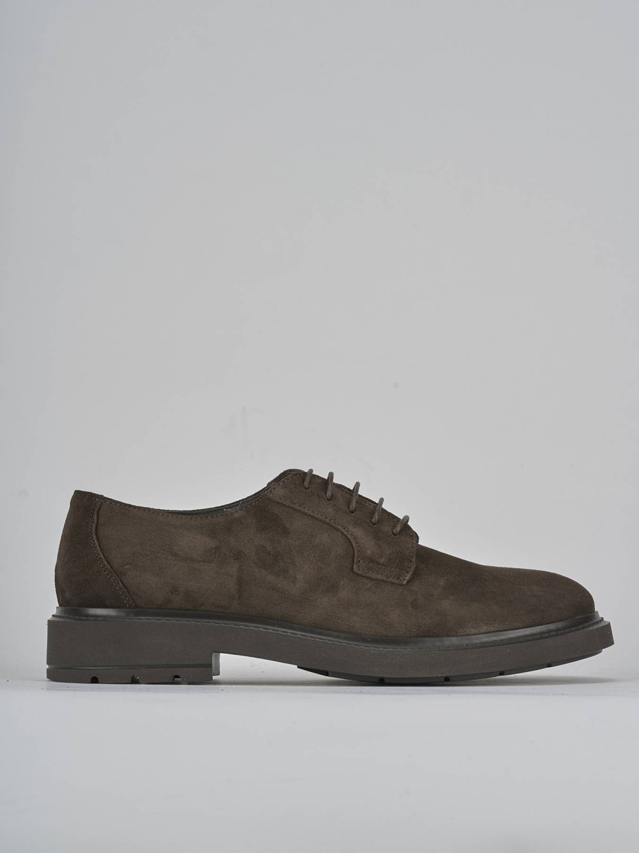 Zapatos de cordones marrón oscuro ante
