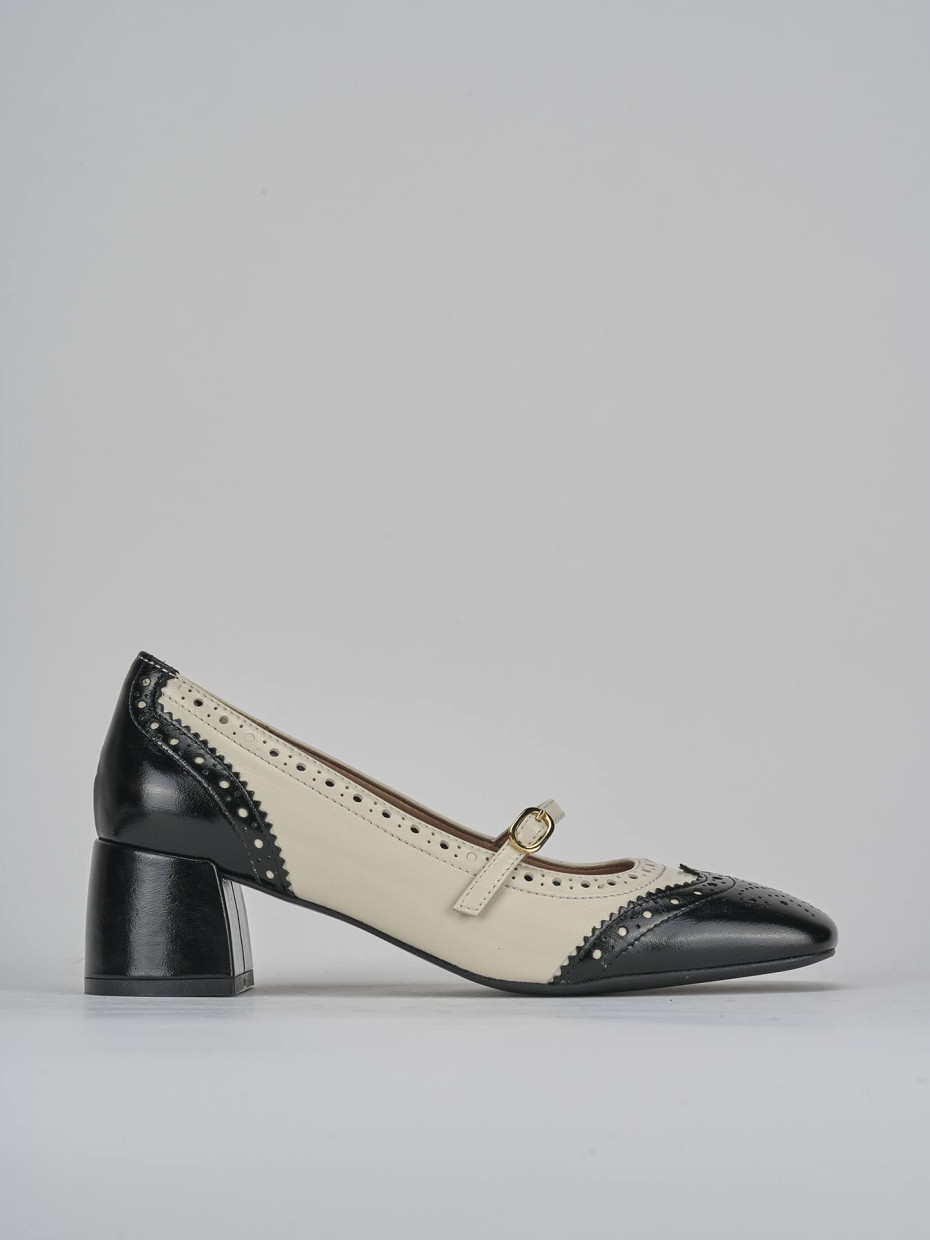 Décolleté tacco 5cm vernice beige