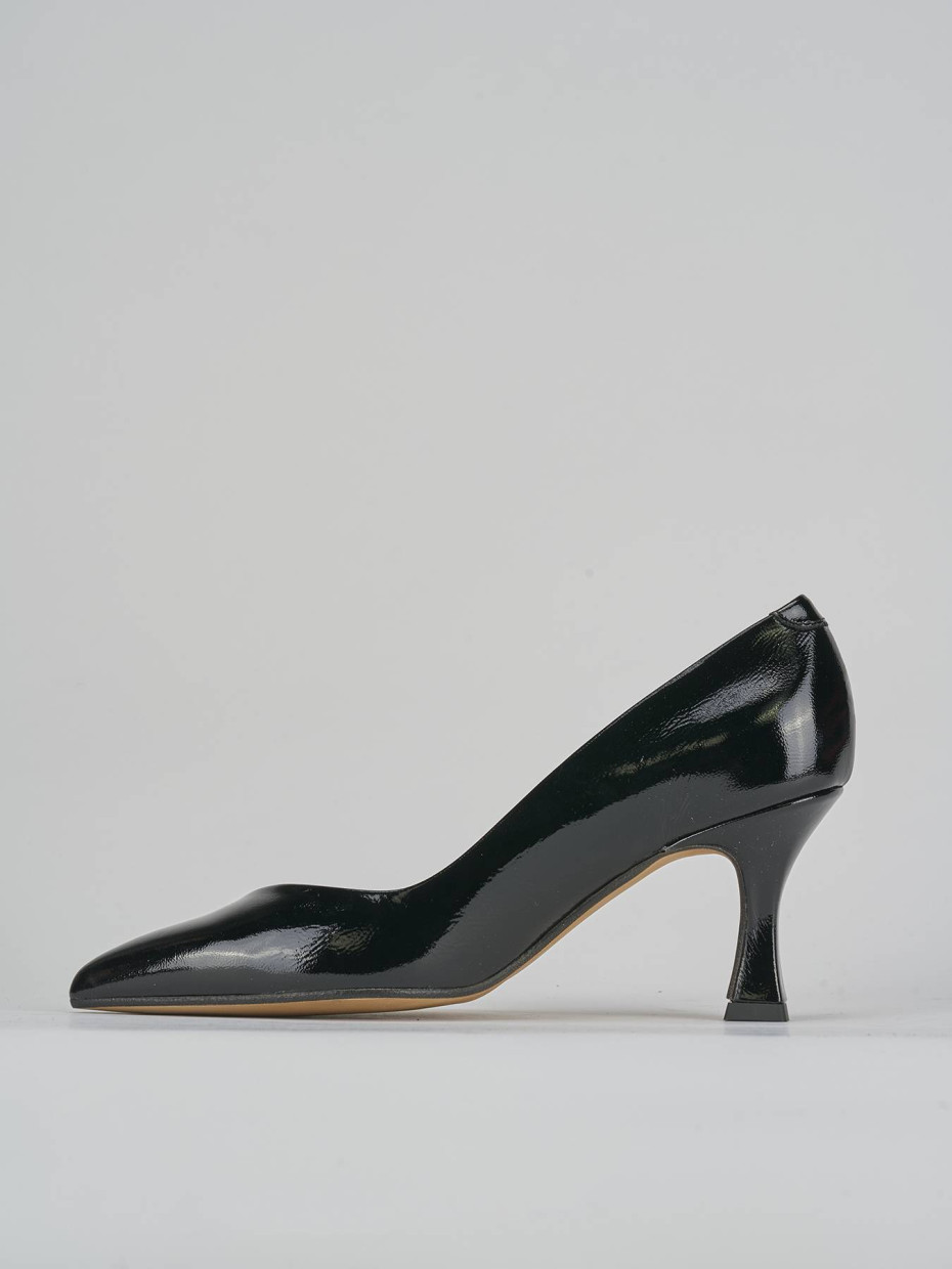 Zapatos de salón tacón 7 cm negro charol