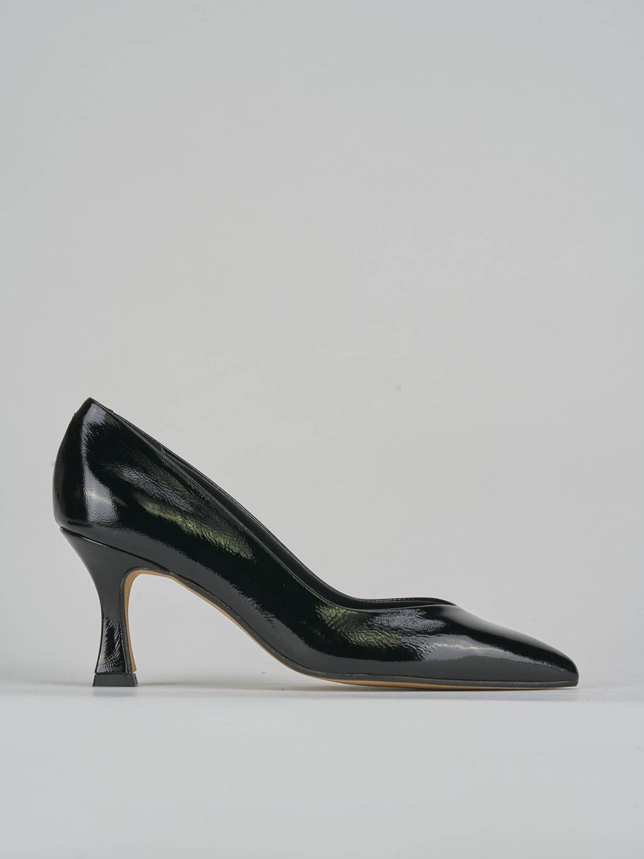 Zapatos de salón tacón 7 cm negro charol
