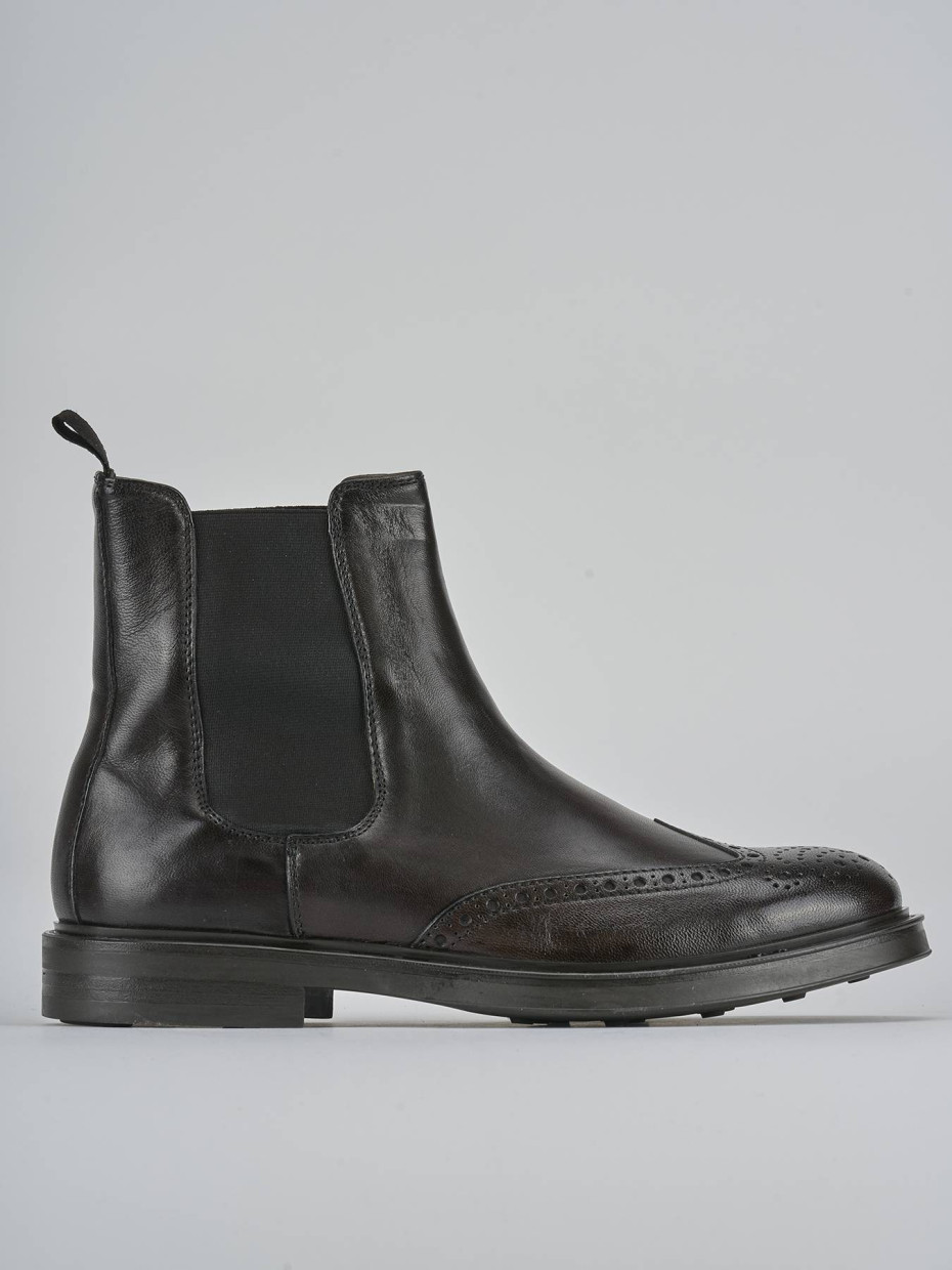 Botines marrón oscuro cuero