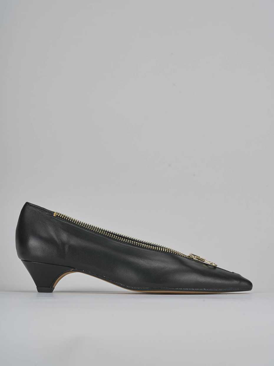 Pumps heel 3 cm black leather