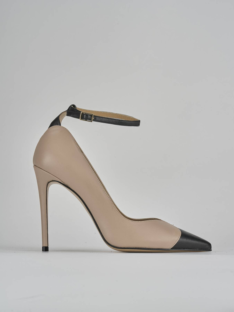 Zapatos de salón tacón 11 cm negro cuero
