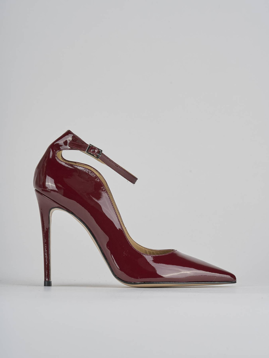 Zapatos de salón tacón 11 cm burdeos charol