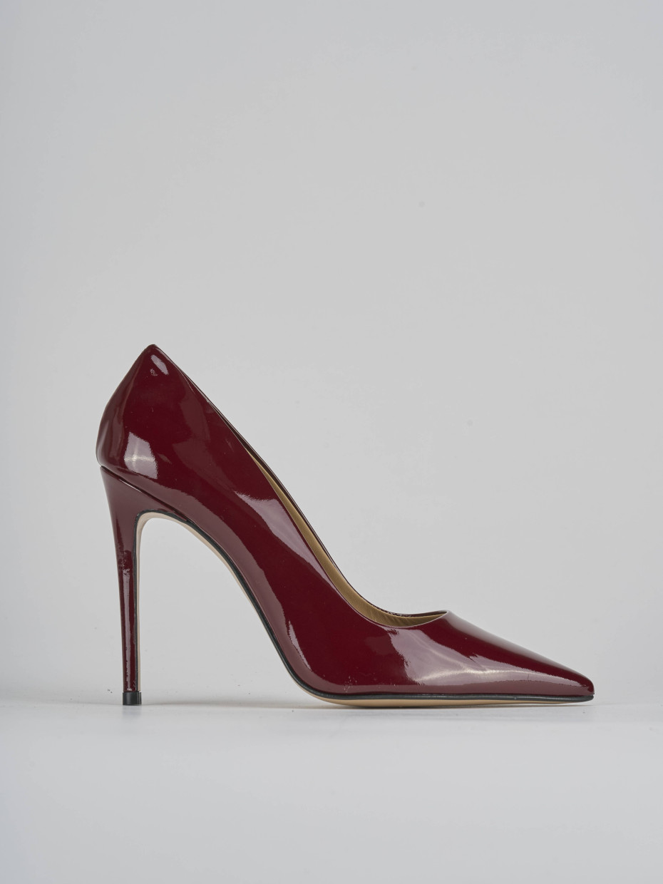Pumps heel 10 cm bordeaux patent