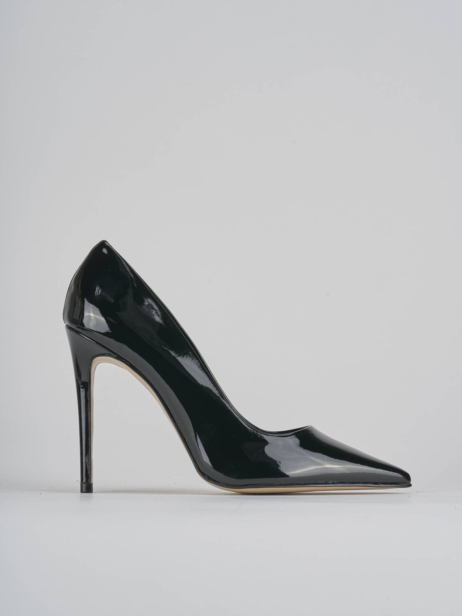 Zapatos de salón tacón 10 cm negro charol