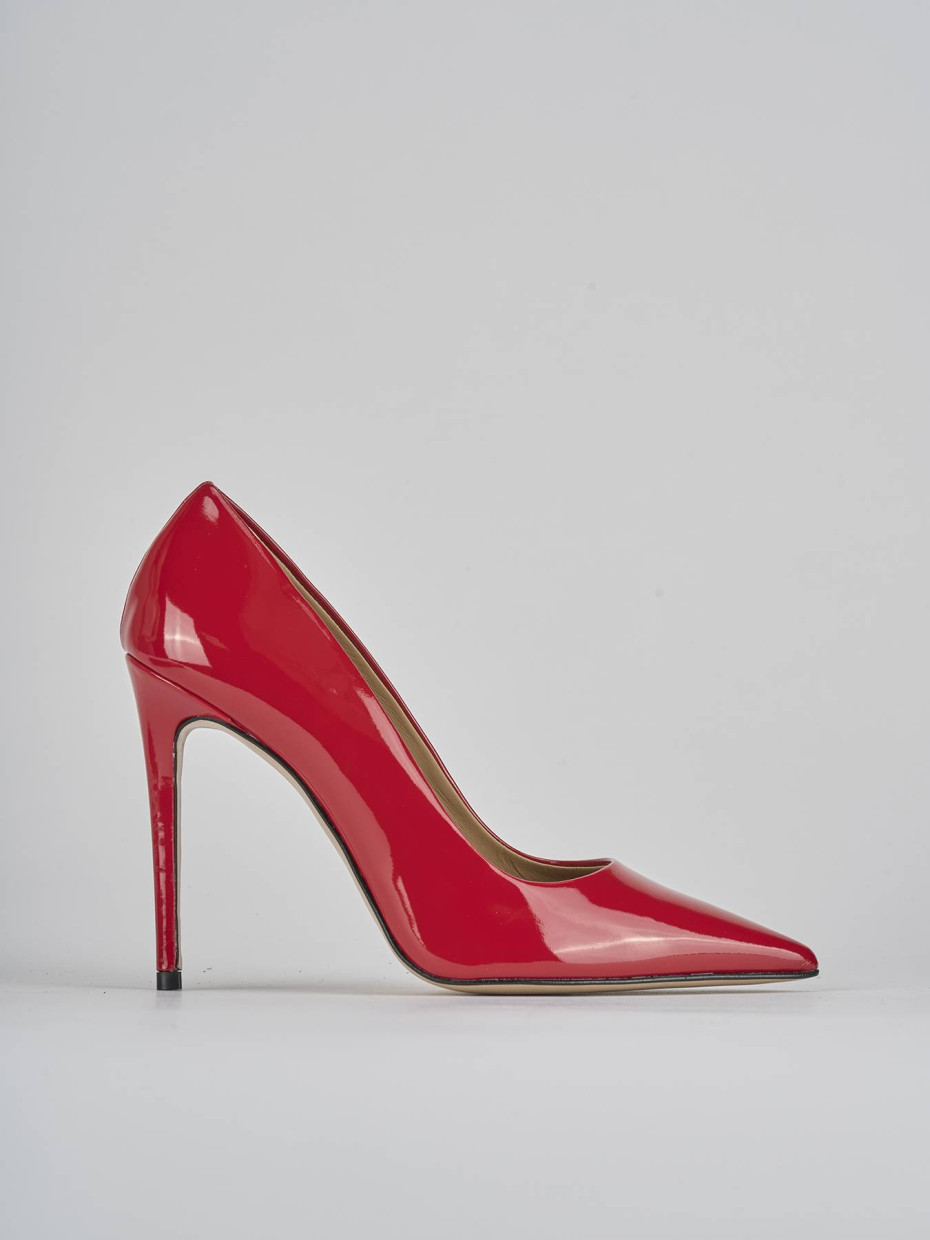 Pumps heel 10 cm red patent