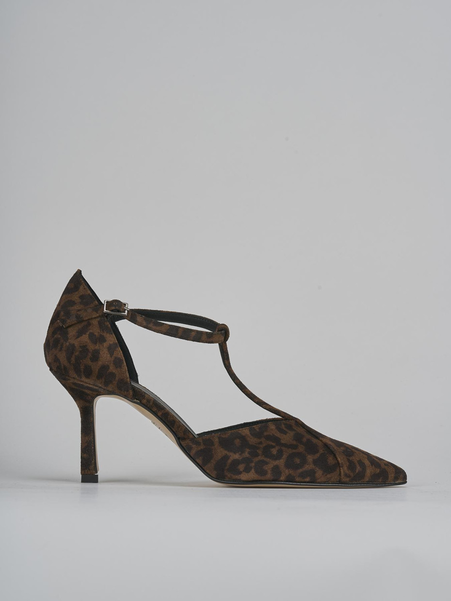 Zapatos de salón tacón 8 cm multicolor ante