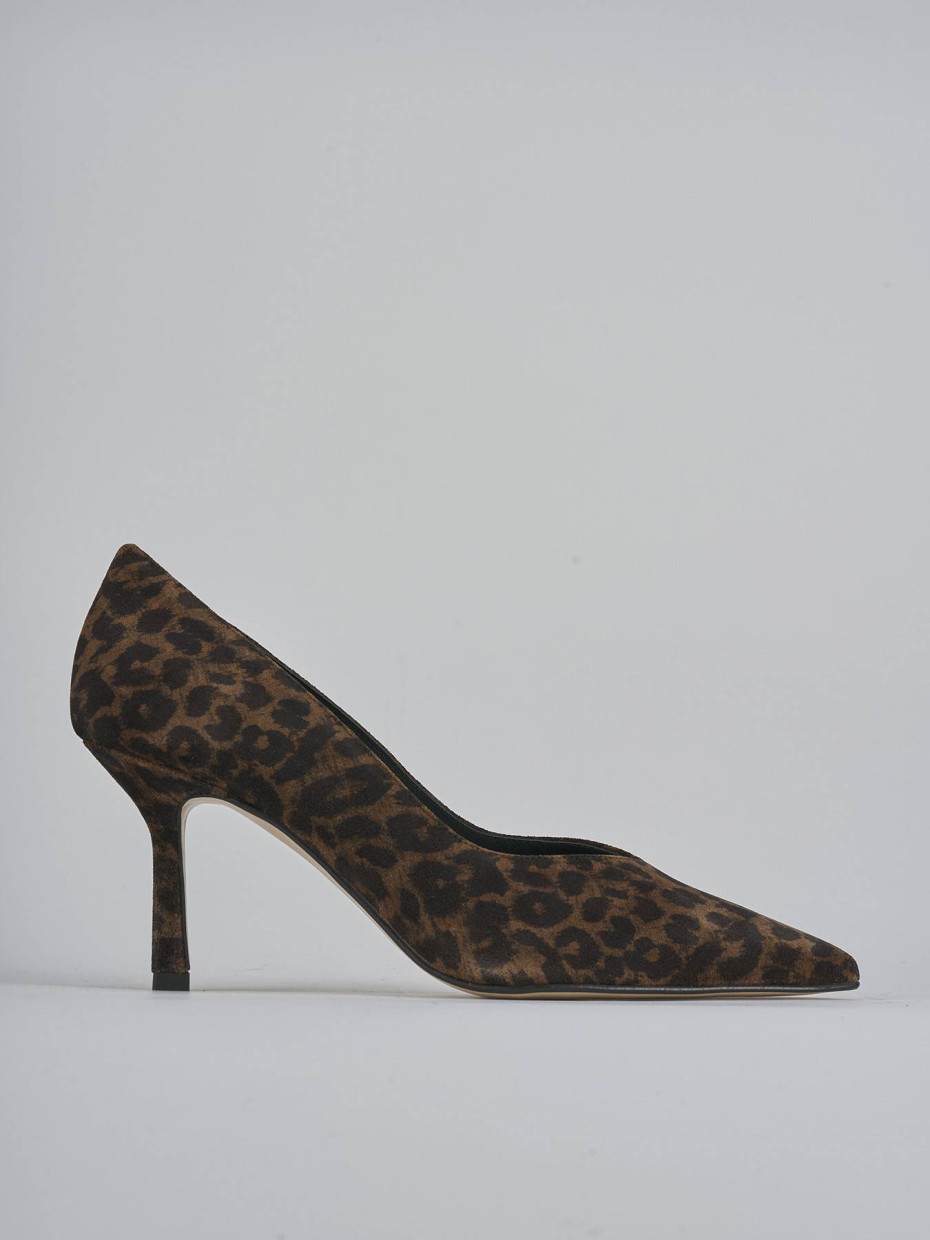 Zapatos de salón tacón 7 cm multicolor ante