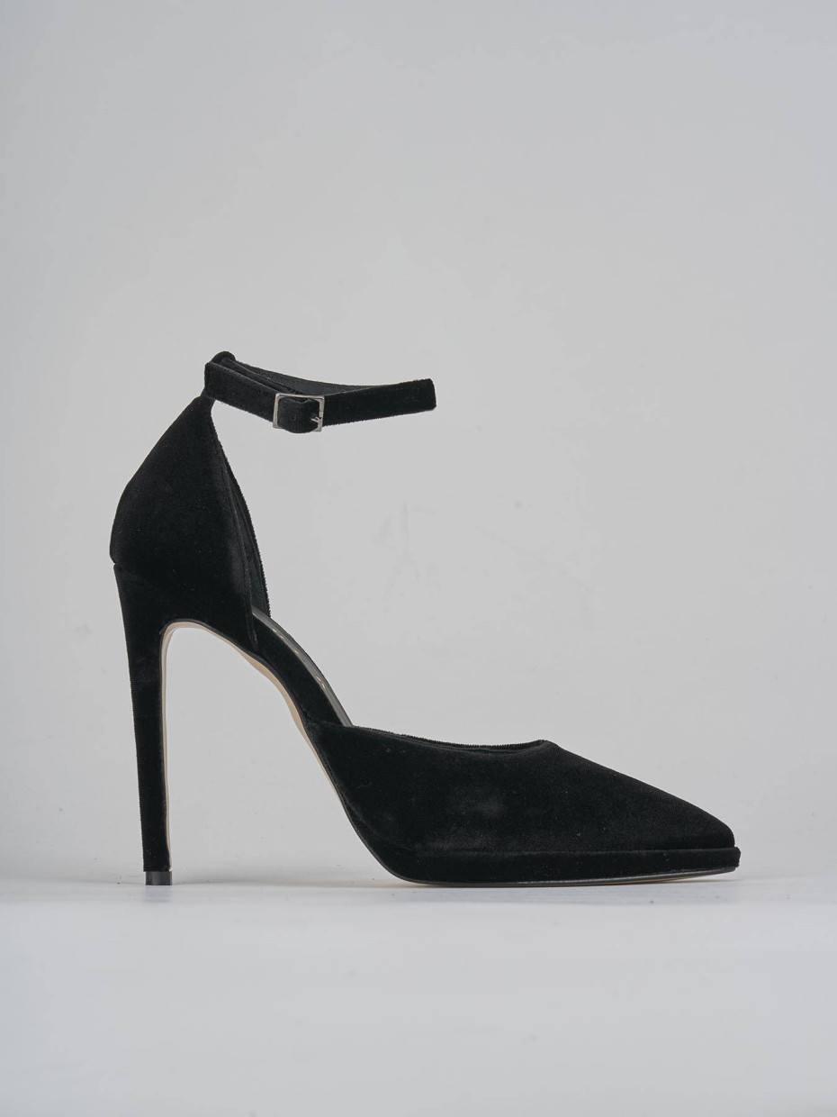 Pumps heel 11 cm black velvet