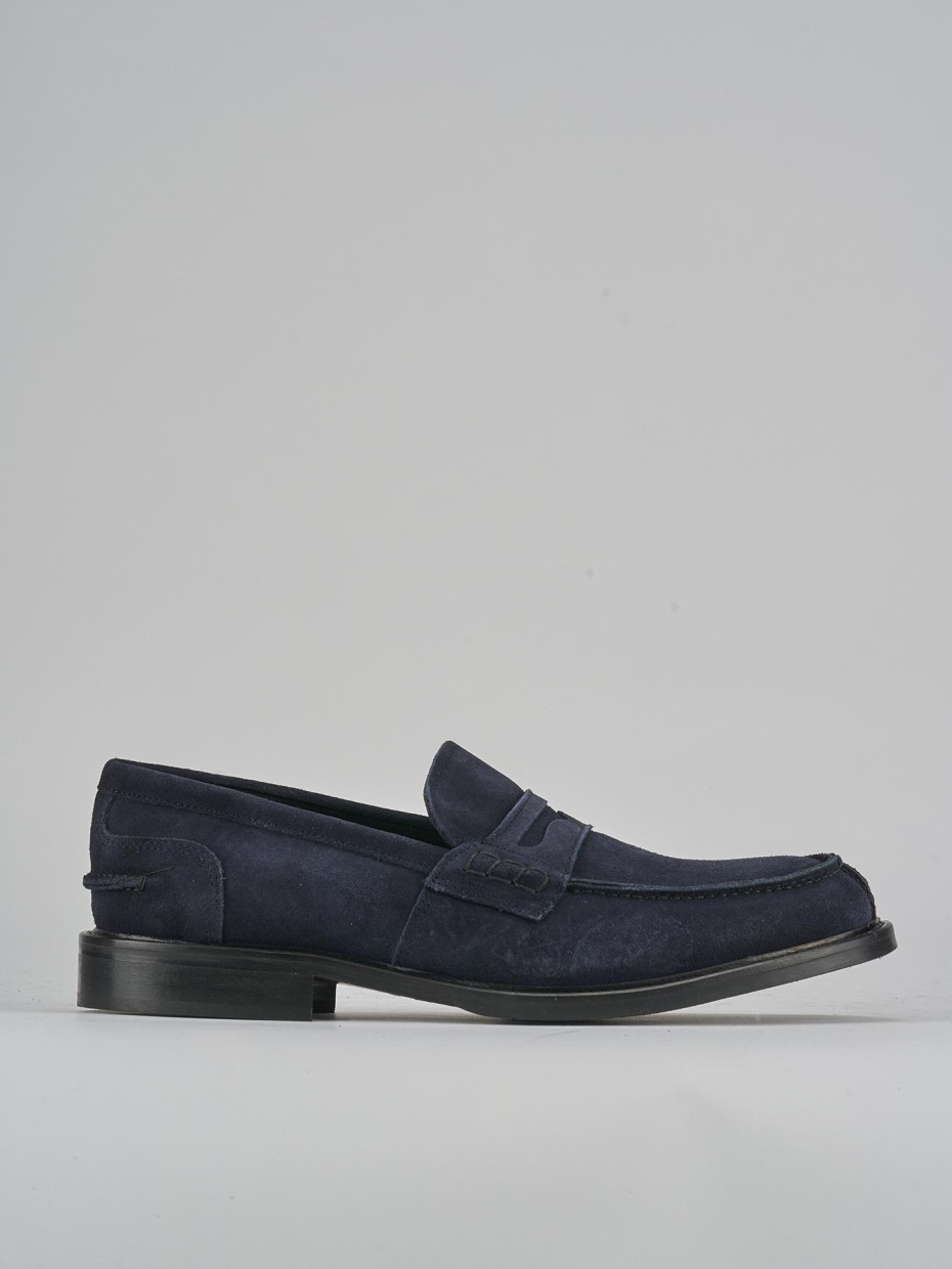 Mocasines azul ante