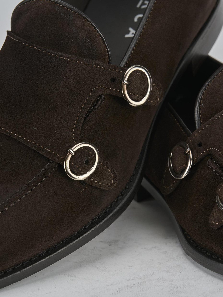 Mocasines marrón oscuro ante