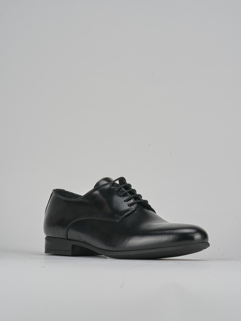 Stringate pelle nero
