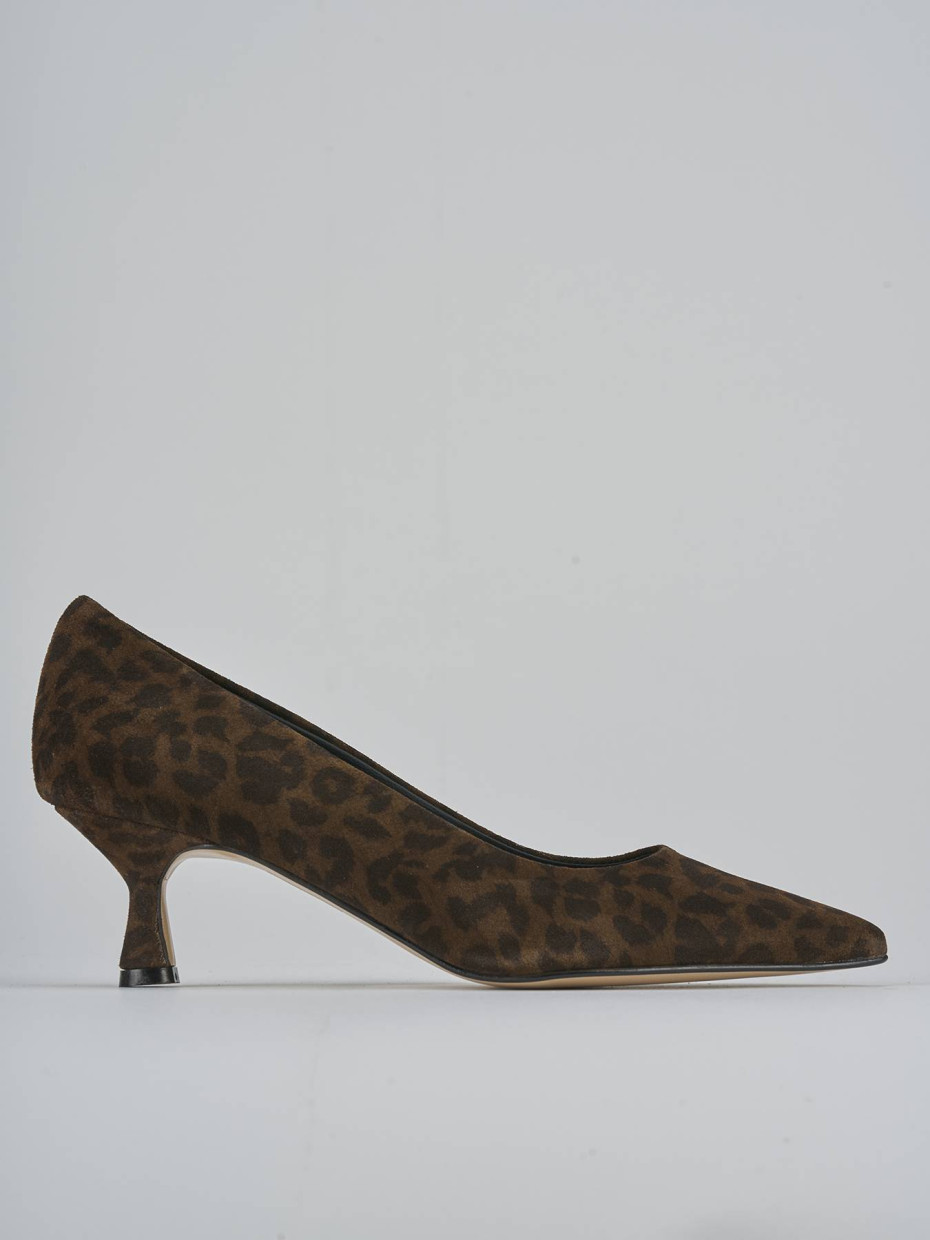 Zapatos de salón tacón 5 cm multicolor ante