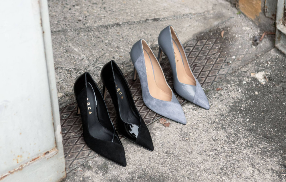 Décolleté tacco 11cm camoscio nero