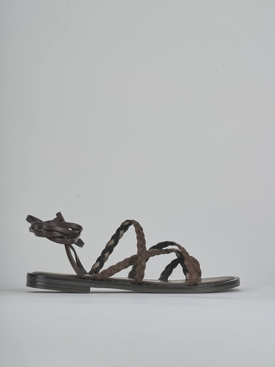 Sandali tacco 1cm pelle testa