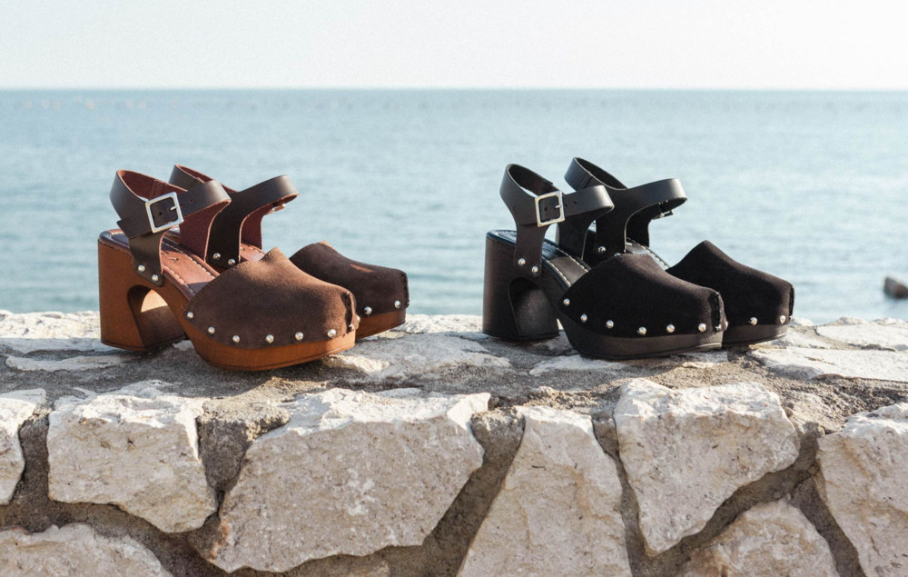 Sandalias de tacón alto tacón 9 cm negro ante