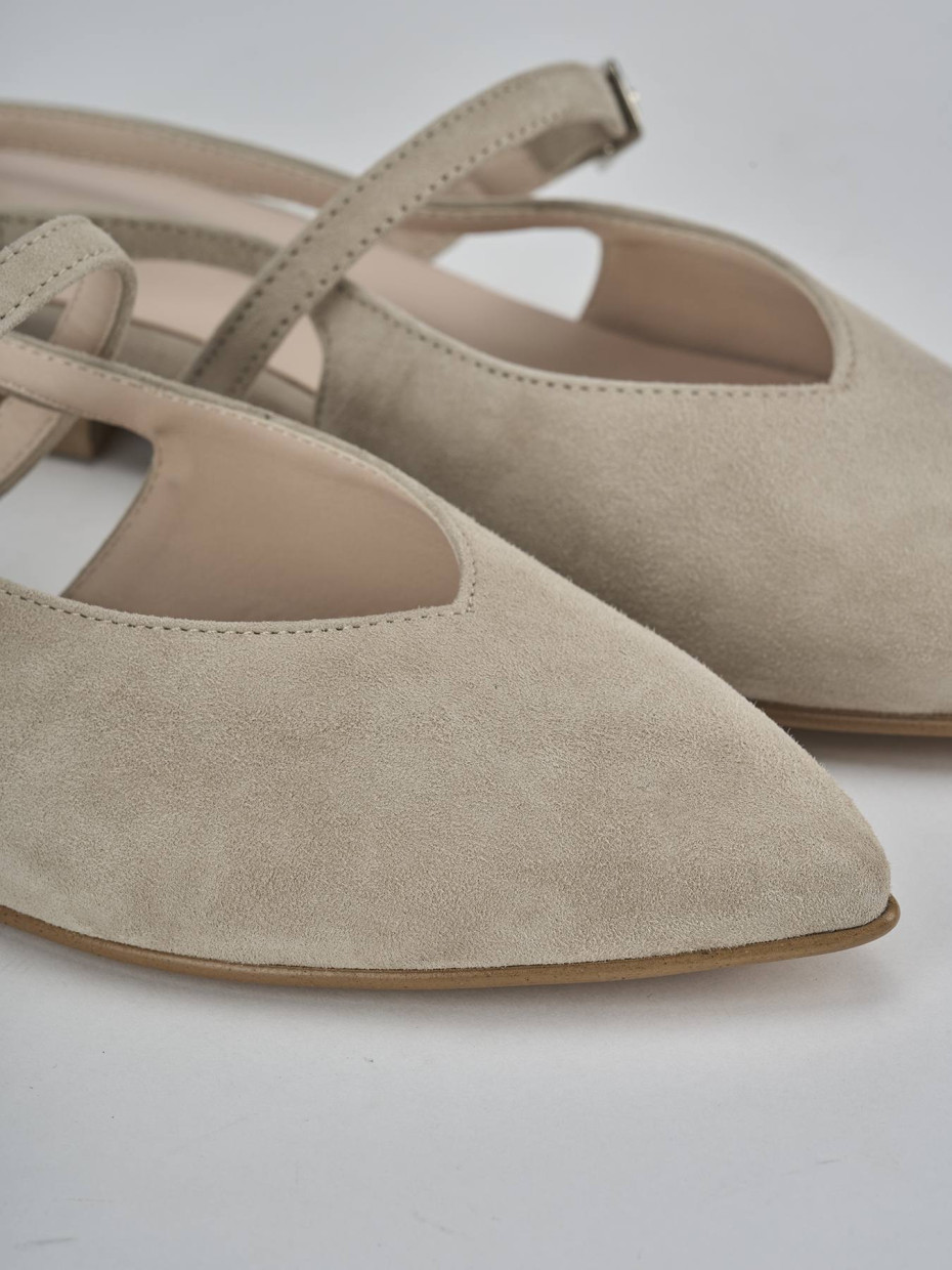 Bailarinas tacón 1 cm beis ante