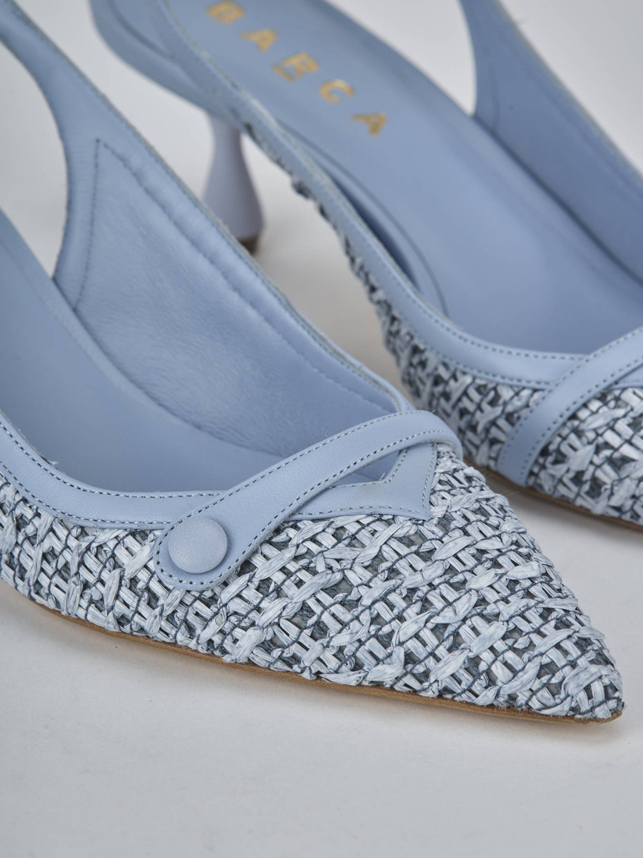 Rebajas extra tacón 5 cm turquesa cuero