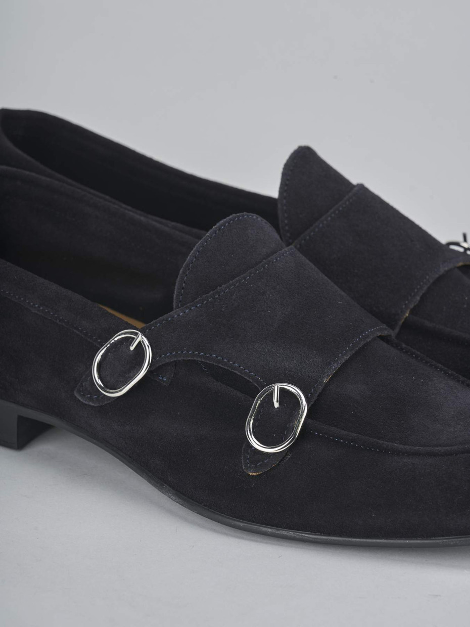 Mocasines azul ante