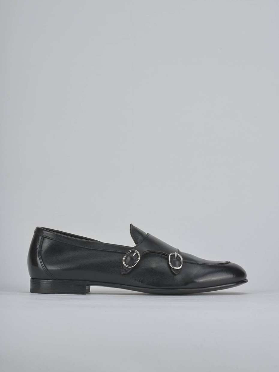 Loafers black leather
