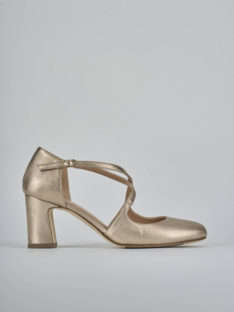 Pumps heel 7 cm gold leather