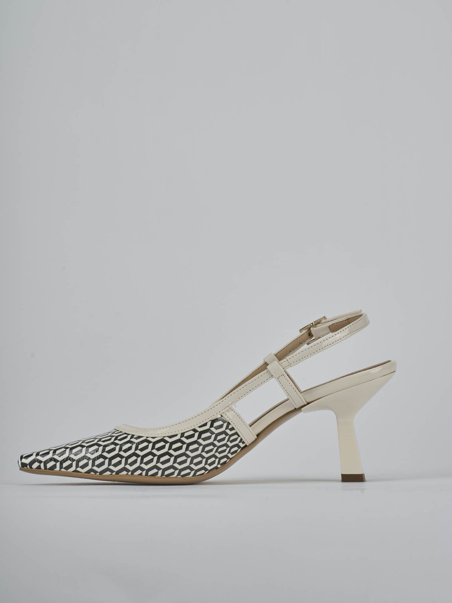 Rebajas extra tacón 7 cm blanco charol