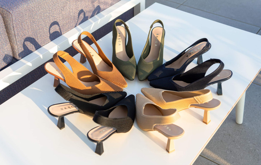 Slingback heel 7 cm black leather