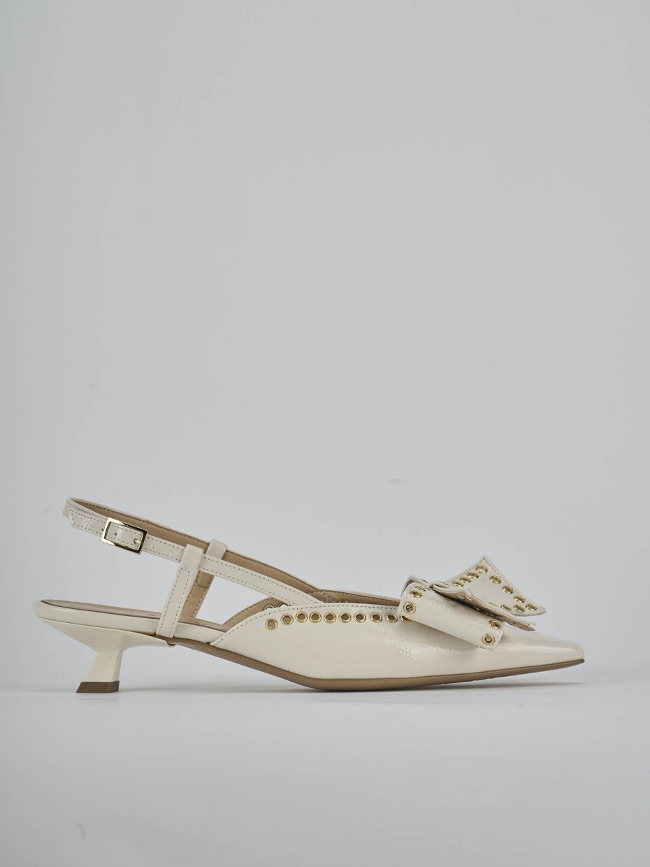 Rebajas extra tacón 4 cm blanco charol