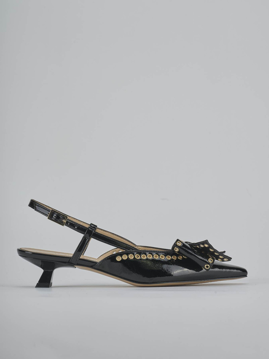 Rebajas extra tacón 4 cm negro charol
