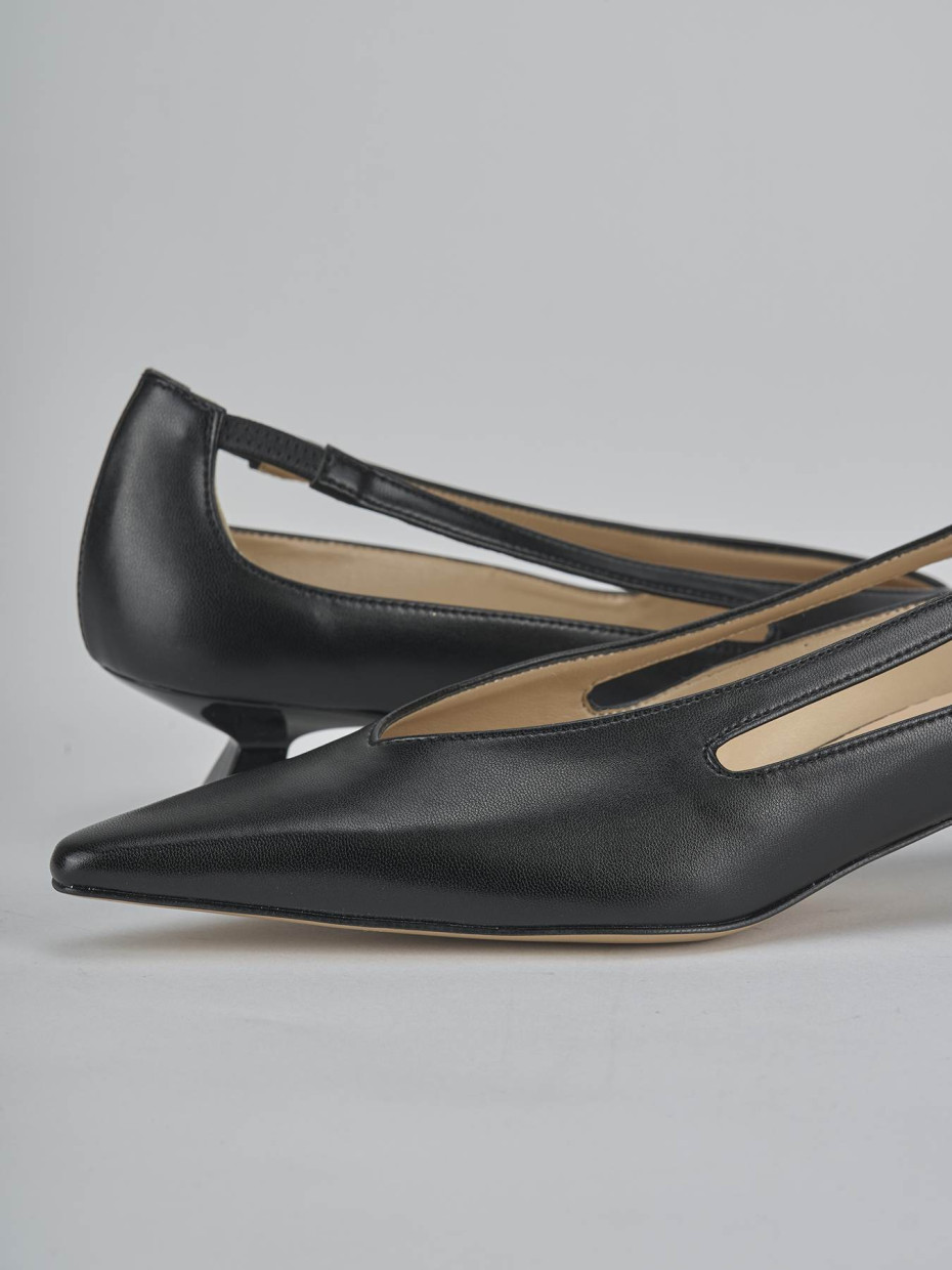 Décolleté tacco 4cm pelle nero
