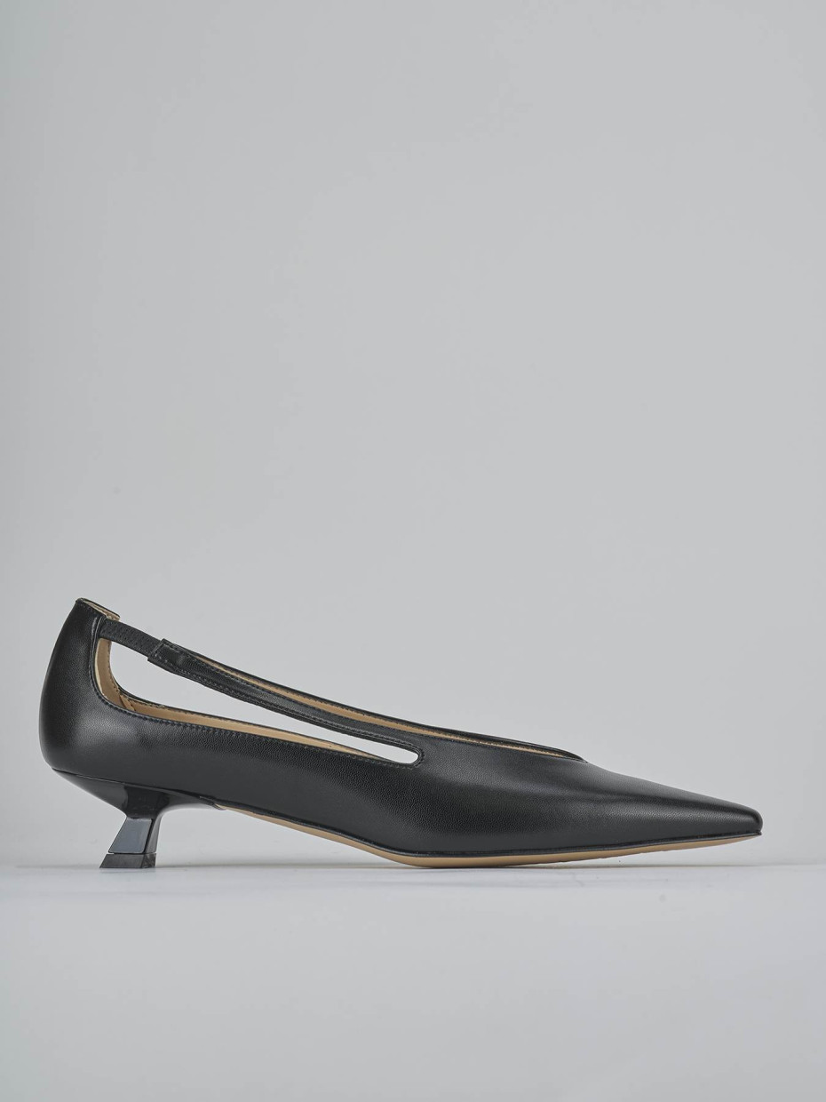 Décolleté tacco 4cm pelle nero