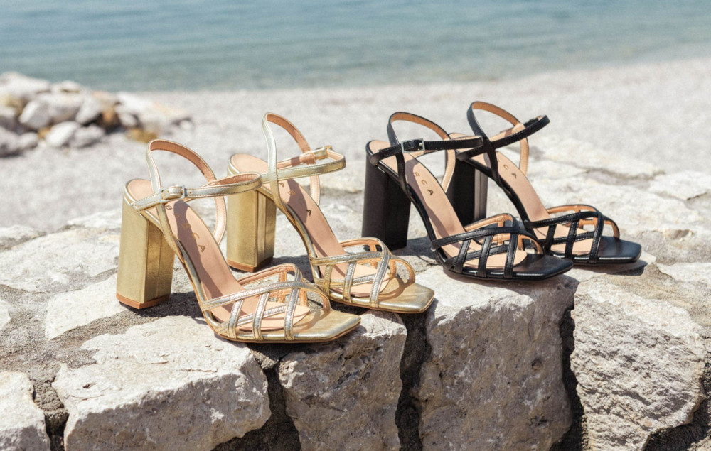 Sandali tacco 9cm pelle nero