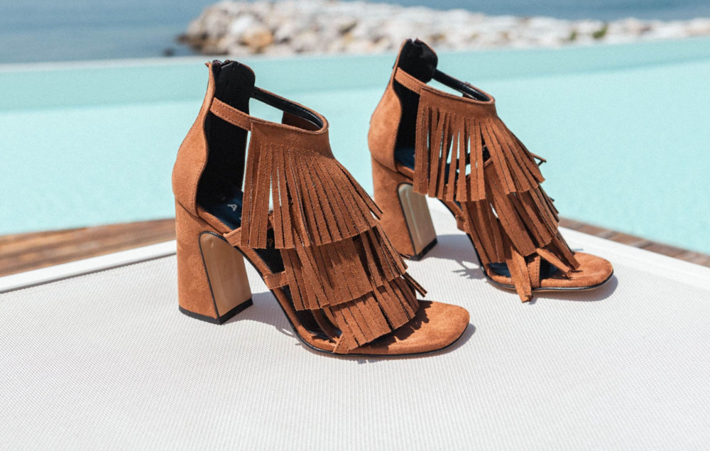 Sandalias de tacón alto tacón 10 cm marrón ante