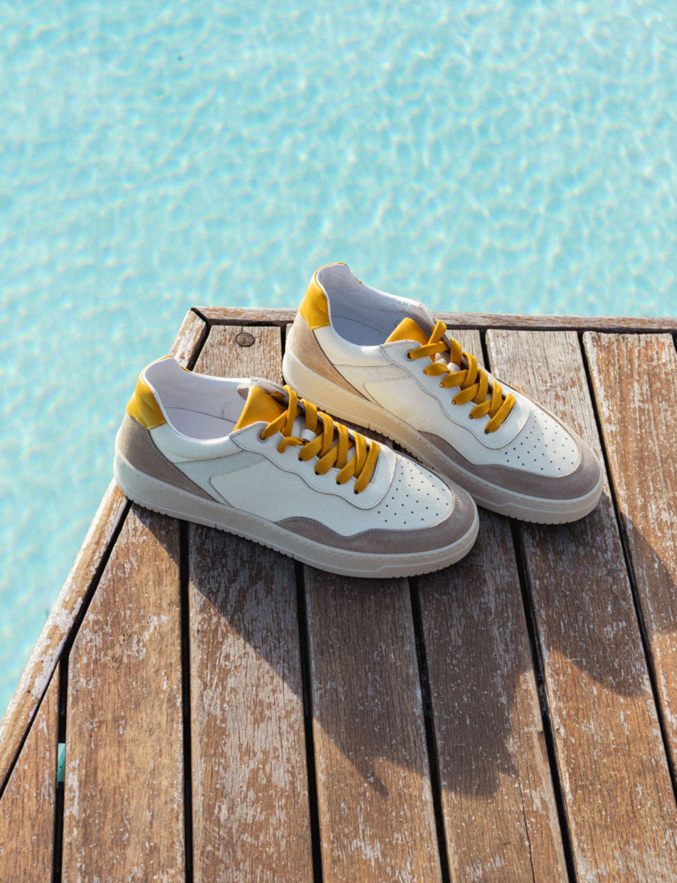 Zapatillas deportivas blanco cuero