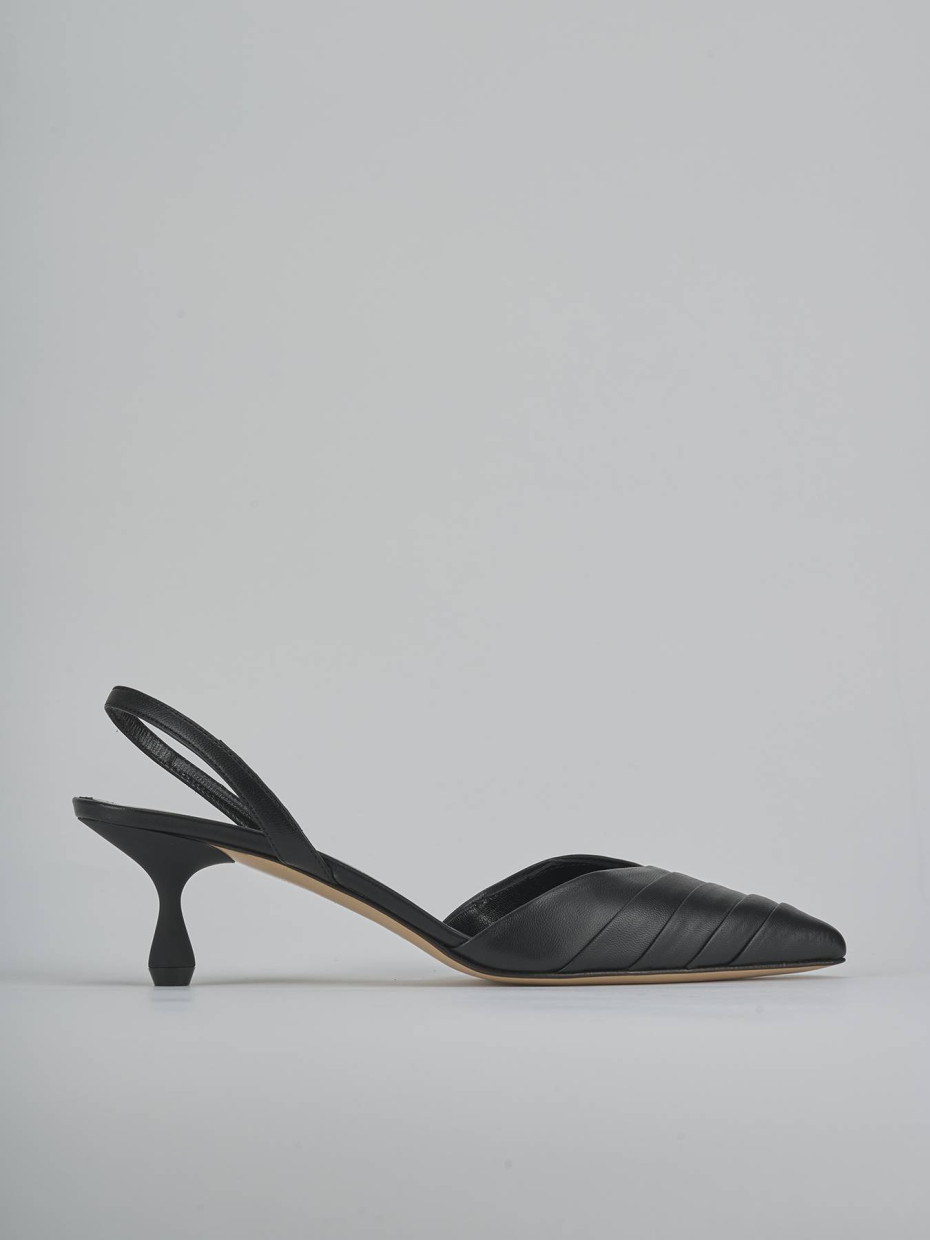 Rebajas extra tacón 5 cm negro cuero